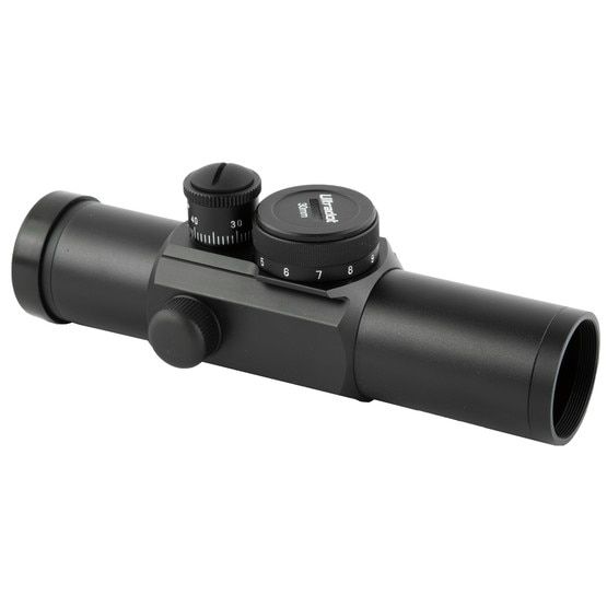 Ultradot Matchdot II 30mm Red Dot Sight in Black features a bullet drop compensator knob